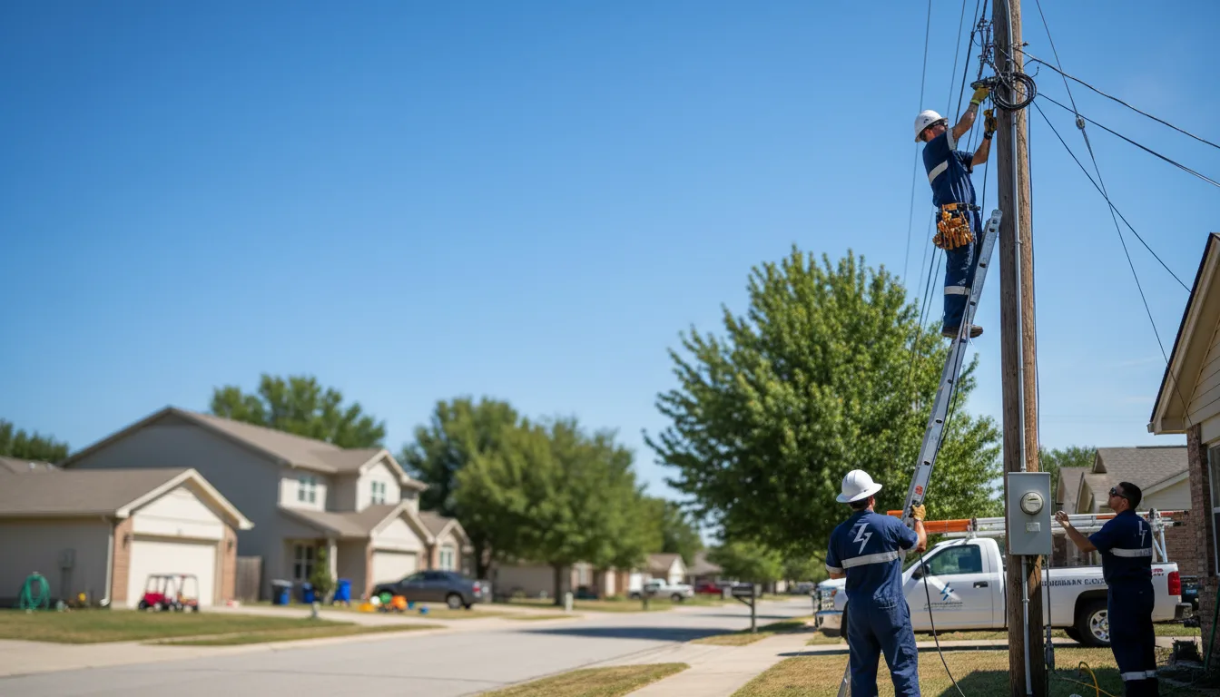 Residential electrician providing installation services in Red Rock, TX